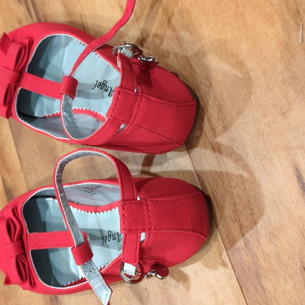 Two Pair Little Angel Red Bow T-strap Dress Shoes And SIP Crayon Boots Size 11 - Picture 8 of 14